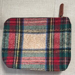 Tartan Plaid Zipper Pouch - NEW